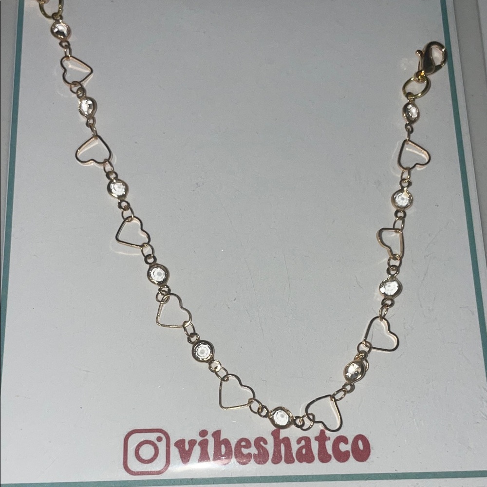 Gold Heart Trucker Hat Chain